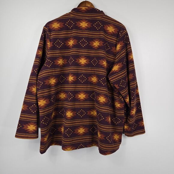 Duluth Trading Women's Size 2X Aztec Print Pullover Shacket - Picture 5 of 5